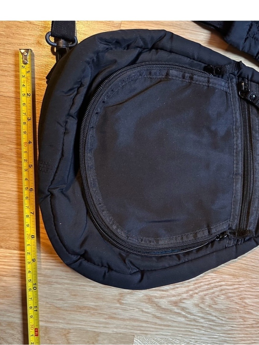 Tim Hortons Black and Lime Green Sling Backpack - Picture 4 of 5